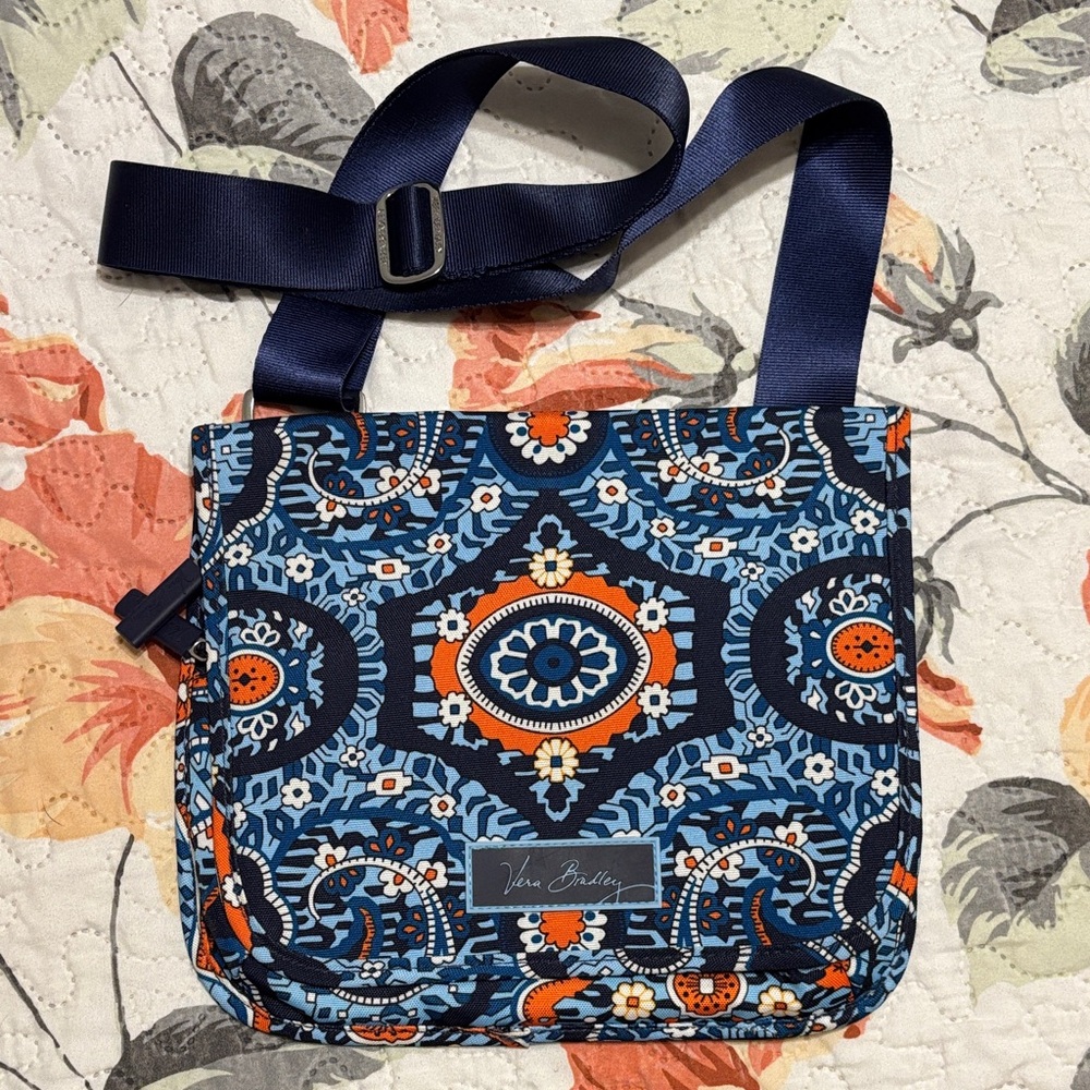 Vera Bradley Blue and Orange Crossbody Bag NWOT
